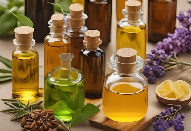 Aromatherapy massage using essential oils to reduce stress and support physical comfort